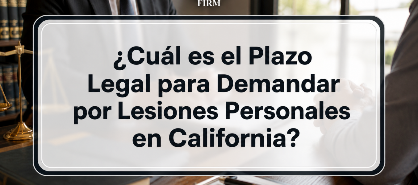 ¿Cuál es el Plazo Legal para Demandar por Lesiones Personales en California?